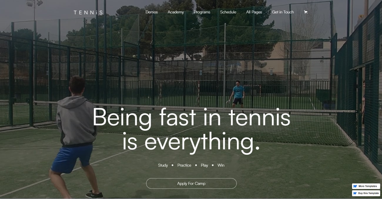 Paddle Tennis Club Website - Tennis Club project screenshot